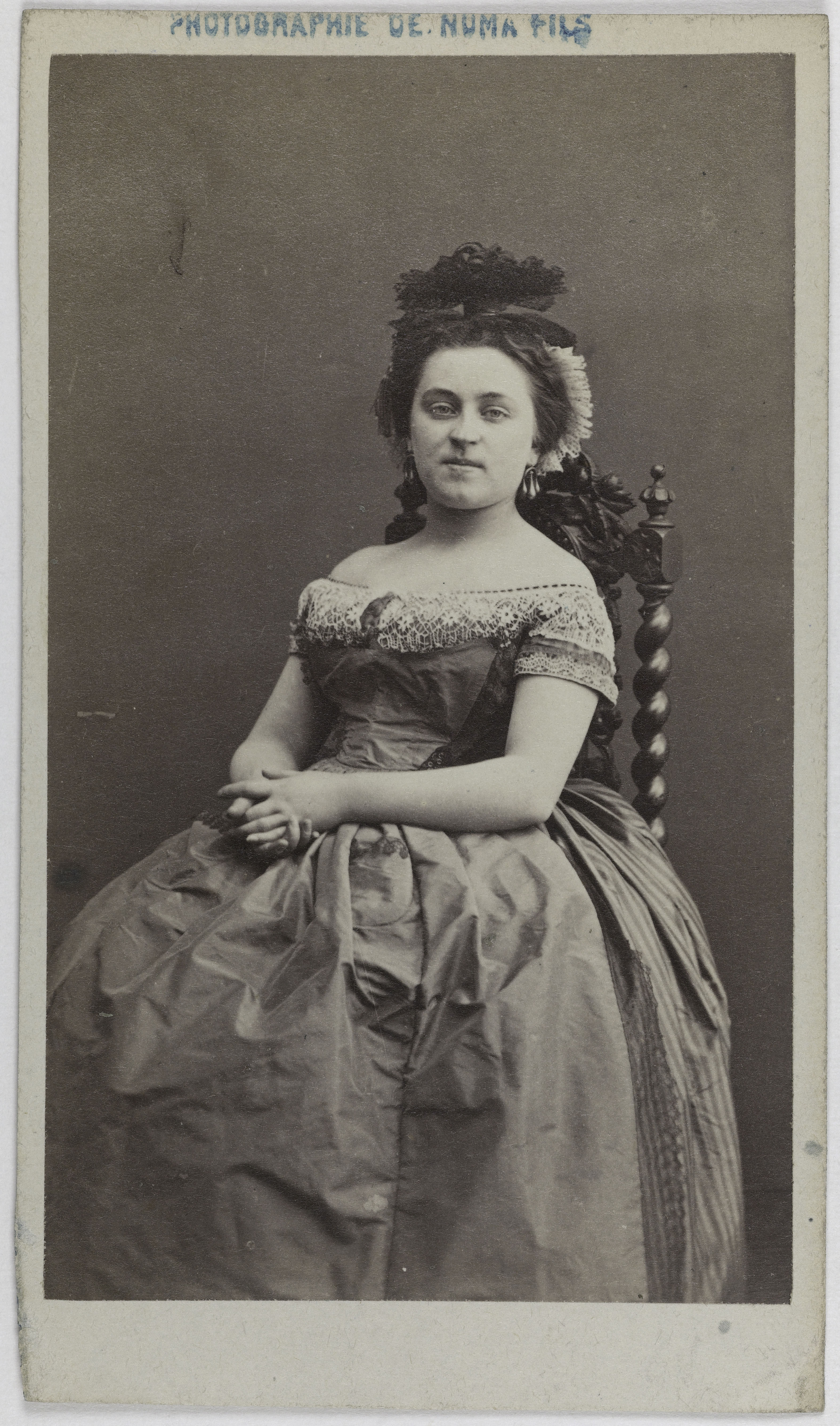 Numa Fils, Portrait d'Adeline Blanche Pierson, (1842-1919), (actrice)