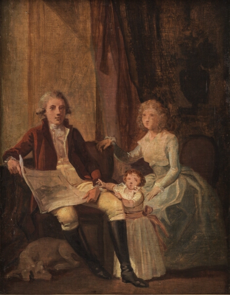 Jens Juel, Peder Anker med hustru og datter