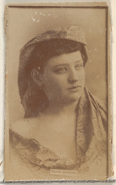 Allen & Ginter, Carrie Andrews, from the Actors and Actresses series (N45, Type 1) for Virginia Brights Cigarettes