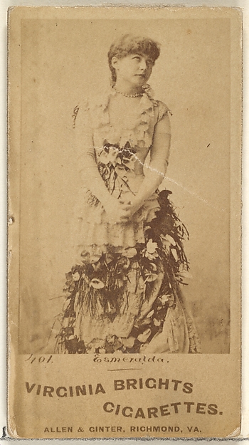 Allen & Ginter, Card 401, Esmerelda, from the Actors and Actresses series (N45, Type 1) for Virginia Brights Cigarettes