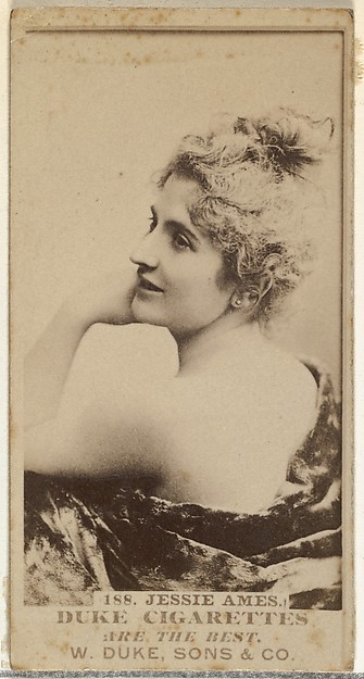 W. Duke, Sons & Co., Card Number 188, Jessie Ames, from the Actors and Actresses series (N145-7) issued by Duke Sons & Co. to promote Duke Cigarettes