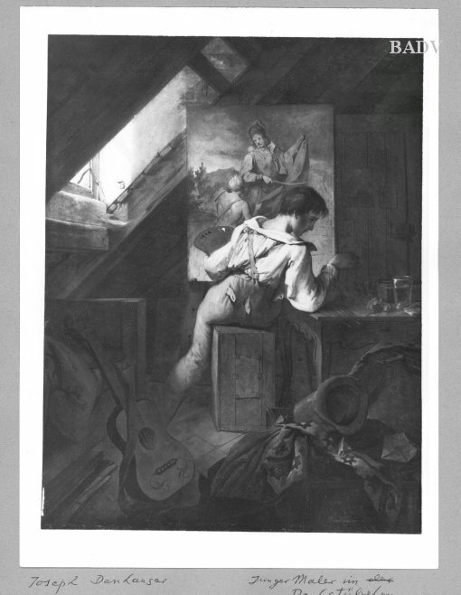 Josef Danhauser, Poor (young) Painter in a Cottage Studio