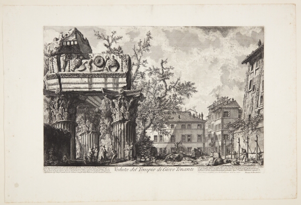 Giovanni Battista Piranesi, Templet for Vespasian og Titus, også kaldet Templet for Jupiter Tordenguden