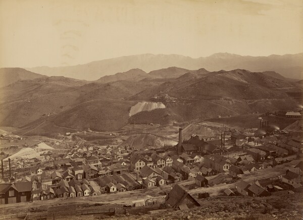 Carleton Watkins, [The Combination Shaft, from the Water Flume]