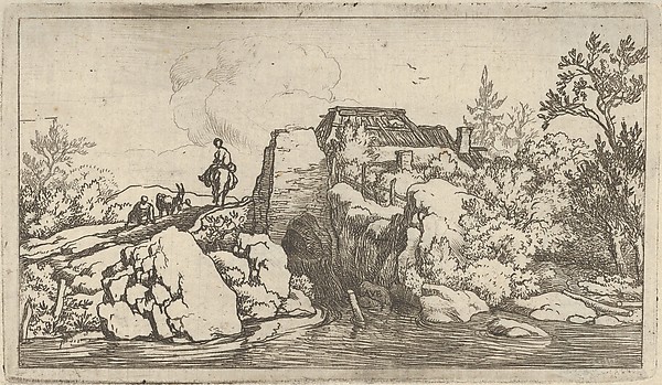 Allart van Everdingen, The Horseman on the Stone Bridge