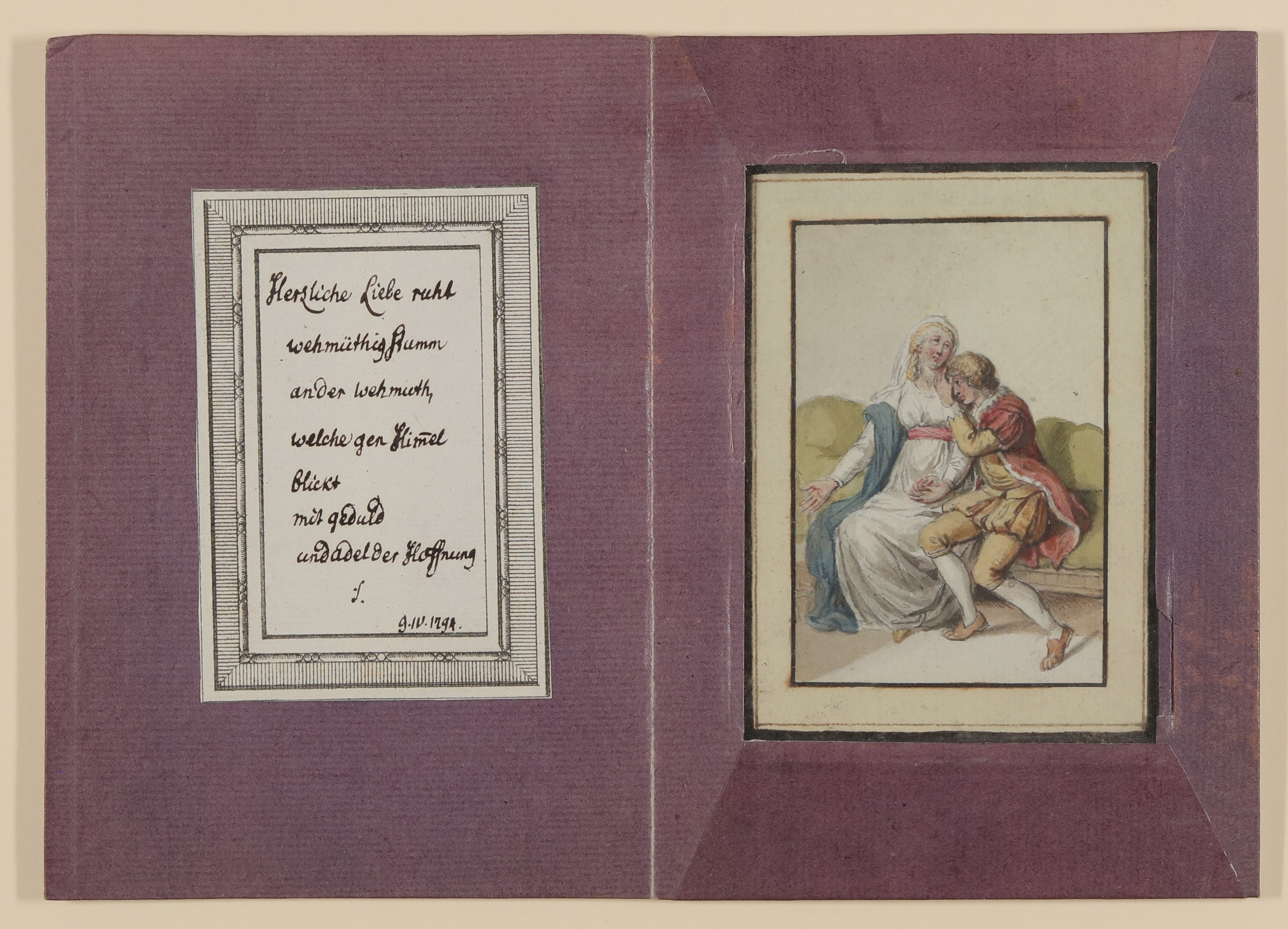 Daniel Nikolaus Chodowiecki, Liebender und Liebende [Teil der Kassette "CHODOWIECKI, ALLERLEY, Bd. 10"]