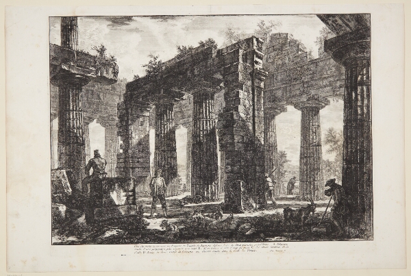 Giovanni Battista Piranesi, Resterne af det pronaos i Neptun-templet, som er afbildet i forrige blad [...]