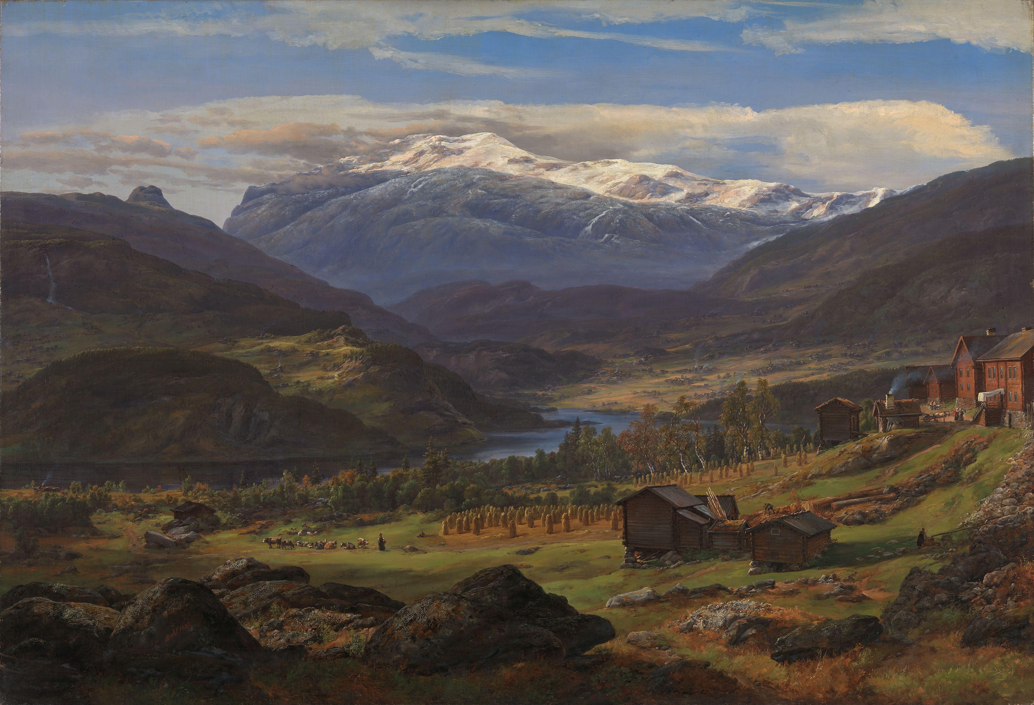 Johan Christian Dahl, From Hjelle in Valdres