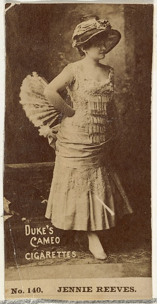 W. Duke, Sons & Co., Card Number 140, Jennie Reeves, from the Actors and Actresses series (N145-4) issued by Duke Sons & Co. to promote Cameo Cigarettes