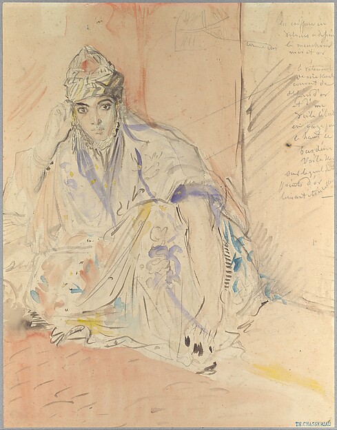 Théodore Chassériau, Jewish Woman of Algiers Seated on the Ground