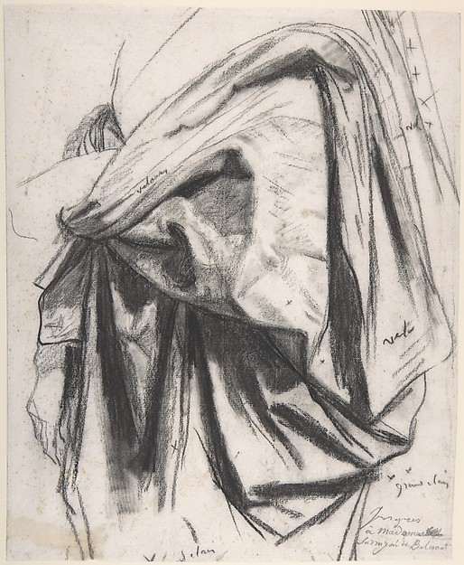 Jean Auguste Dominique Ingres, Study for the Drapery of Molière in "The Apotheosis of Homer"