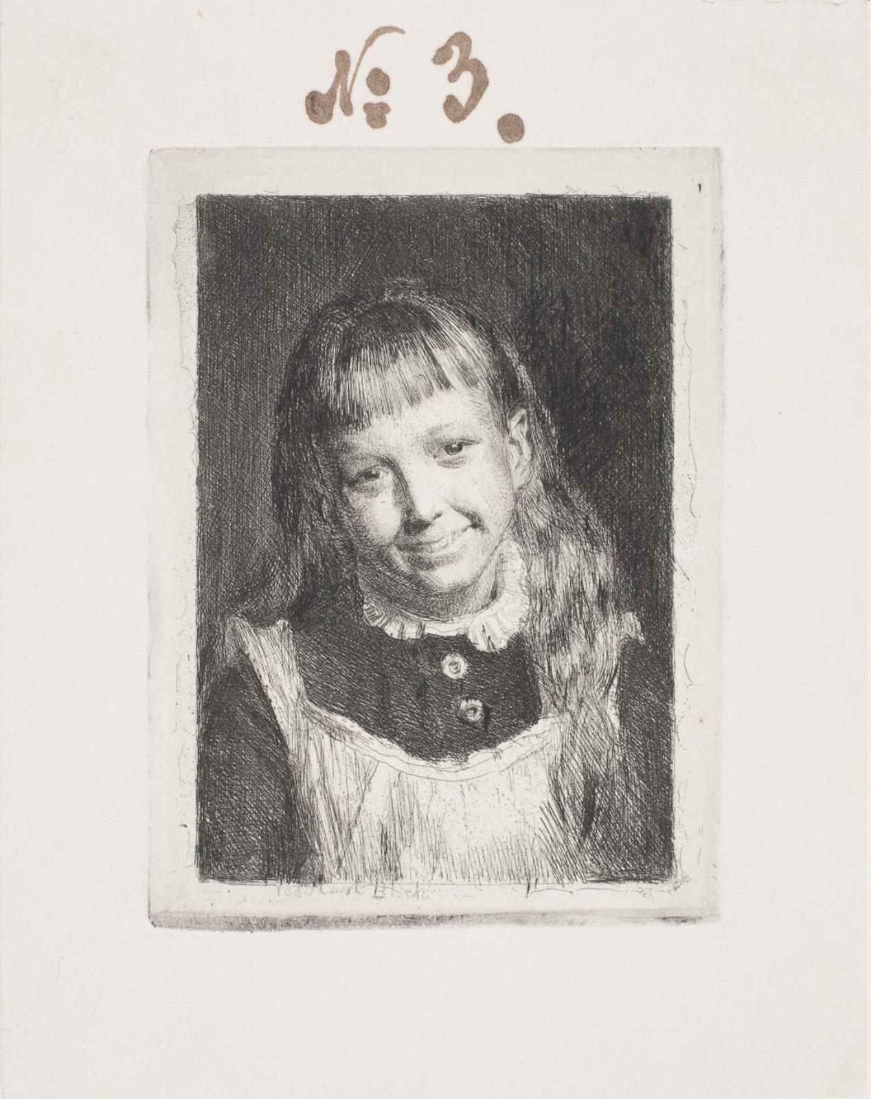 Carl Bloch, Den leende pige. Portræt af Ida Alma Bloch