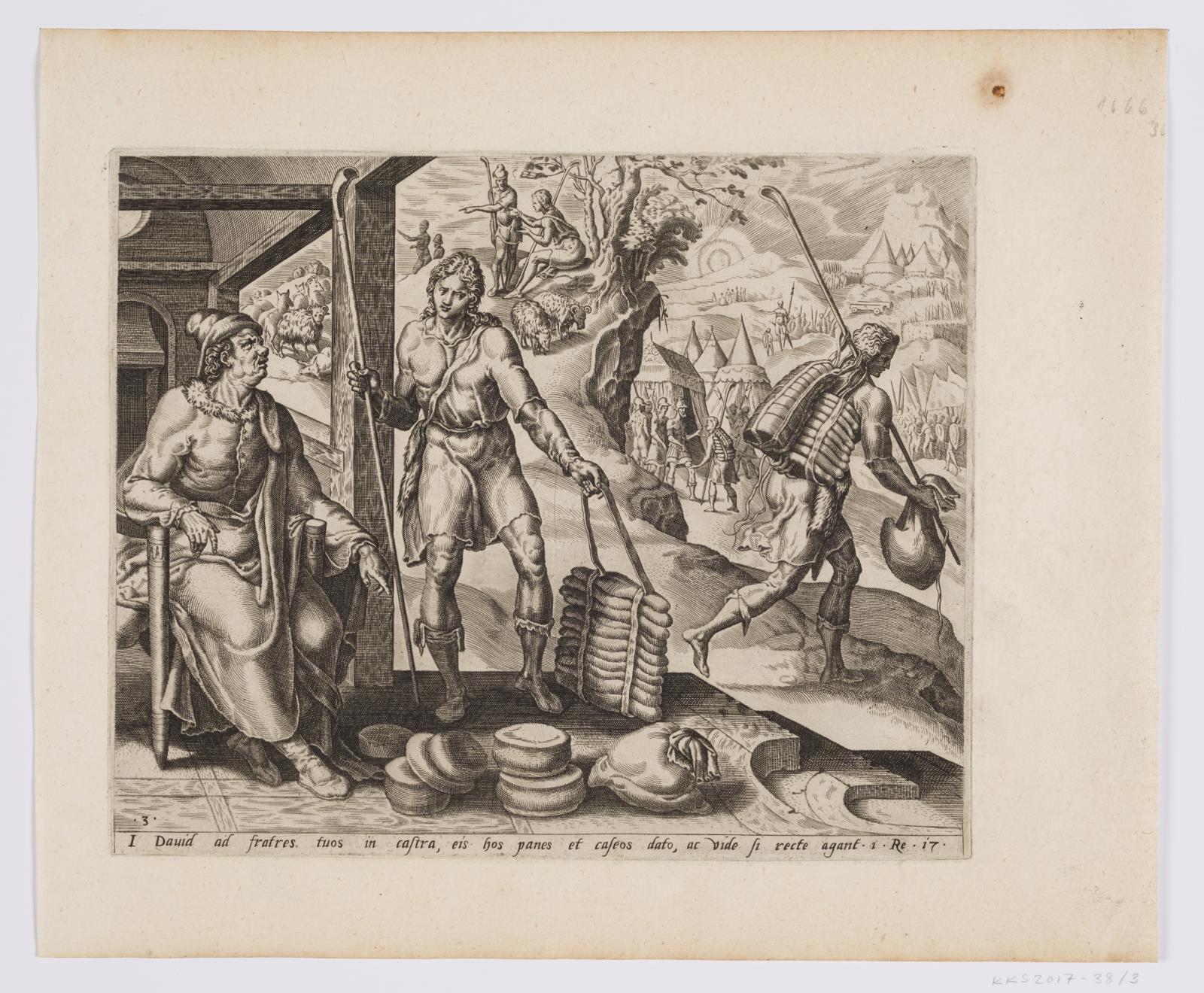 Maarten van Heemskerck, Isaj sender David med gaver til sine brødre