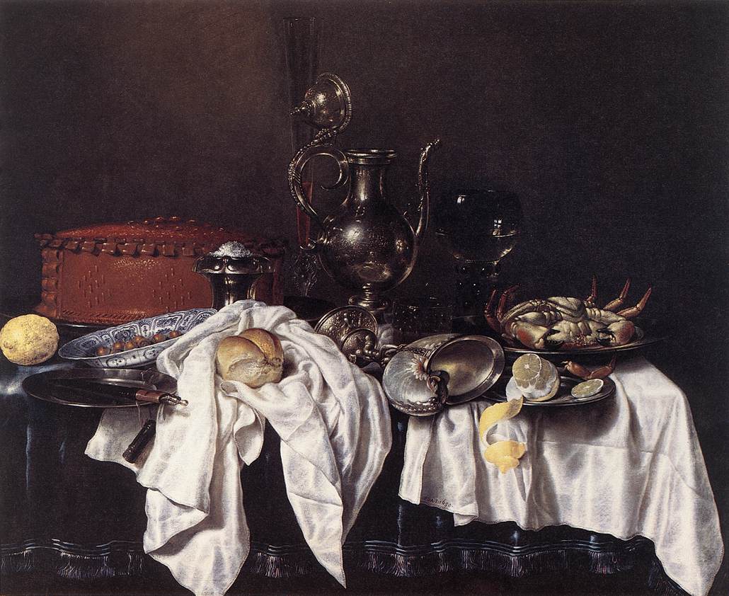 Willem Claesz. Heda, Still Life with Pie and Silver Ewer