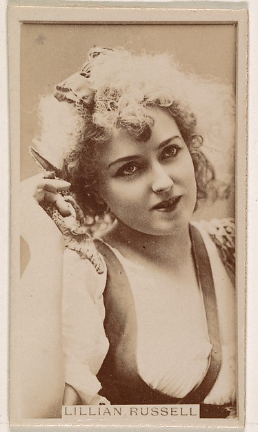 Kinney Brothers Tobacco Company, Lillian Russell, from the Actresses series (N245) issued by Kinney Brothers to promote Sweet Caporal Cigarettes