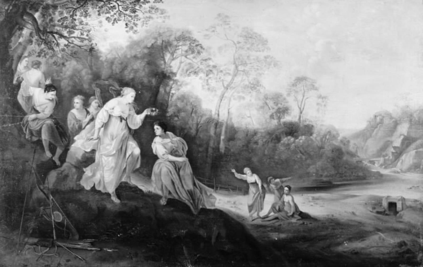 Carl Christian Gottlieb, Diana med sit følge i et landskab