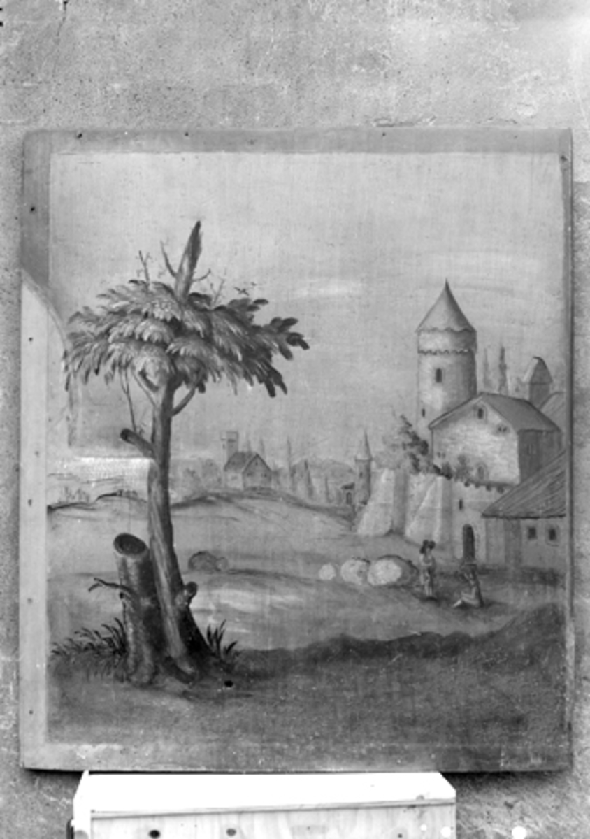 Anno Domkirkeodden, MALERI PÅ TREPLATE, RINGSAKER KIRKE. KAN VÆRE EN DEL AV UTSMYKNINGEN TIL DET NYE ORGLET SOM BLE SATT INN I 1796. SE OGSÅ RINGSAKBOKA 3, SIDE 193. OG DIAS HHD 2138-11.