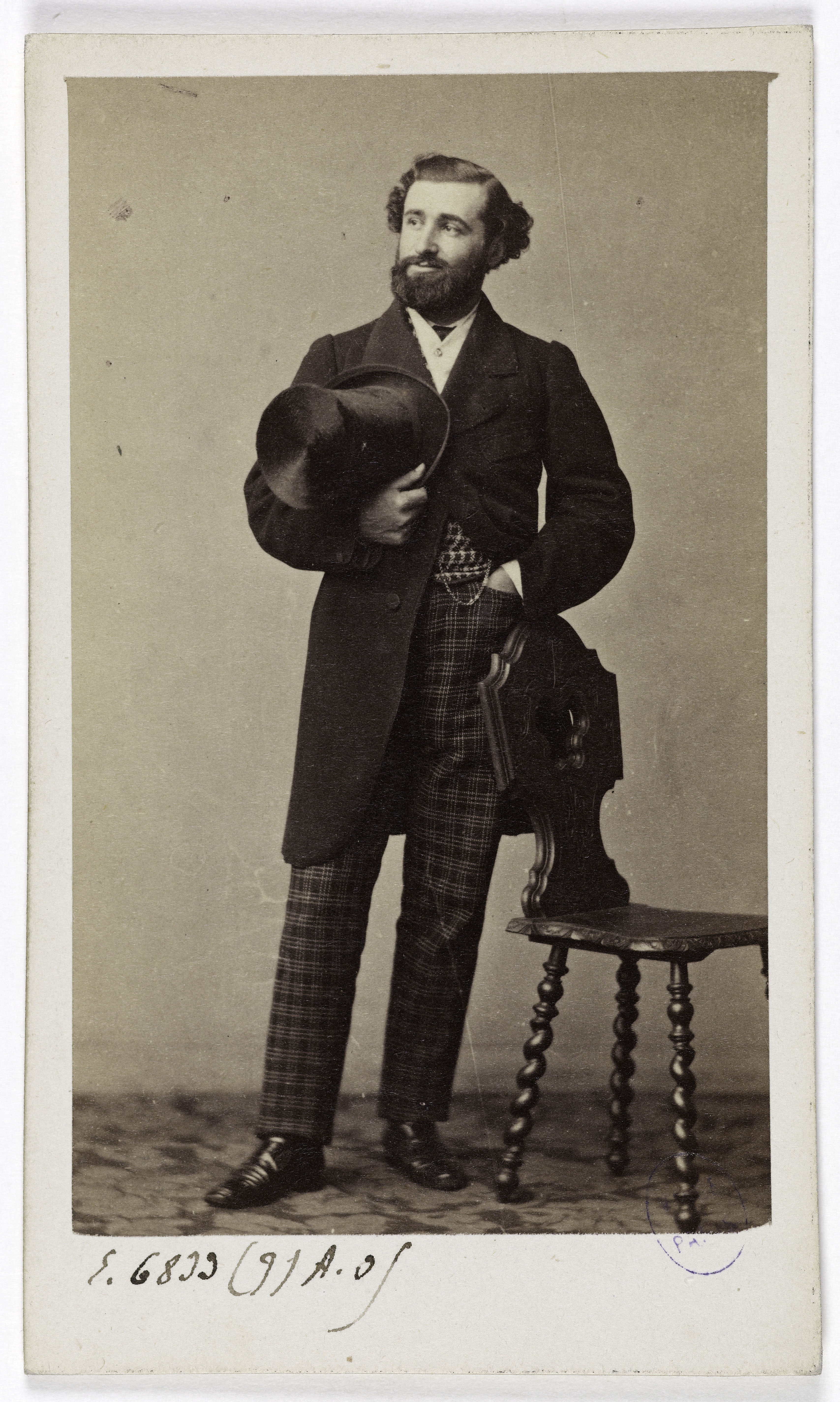 Pierre Petit & Trinquart, Portrait de Dumestre ( -1894 ?), (chanteur lyrique à l'Opéra)