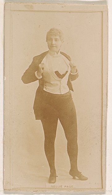 Kinney Brothers Tobacco Company, Nellie Page, from the Actresses series (N245) issued by Kinney Brothers to promote Sweet Caporal Cigarettes