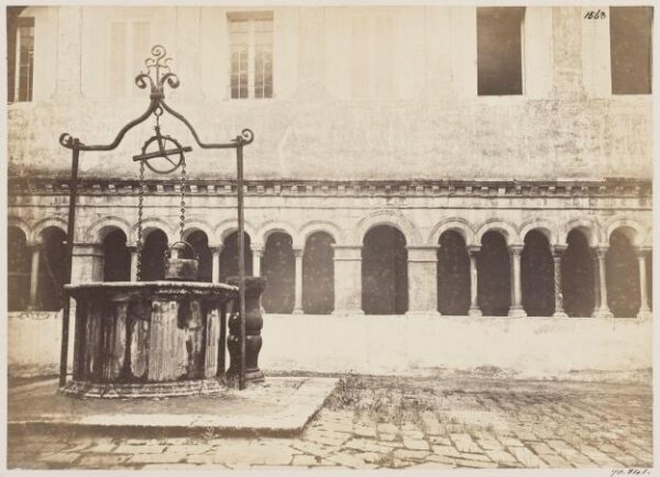 Parker, John Henry, Out of Rome - Subiaco, Part of the Cloister of the Monastery of S. Scholastica, and a marble well, work of J. Cosmati, A.D. 1235.