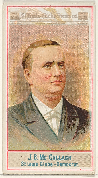Allen & Ginter, J.B. McCullagh, St. Louis Globe-Democrat, from the American Editors series (N1) for Allen & Ginter Cigarettes Brands