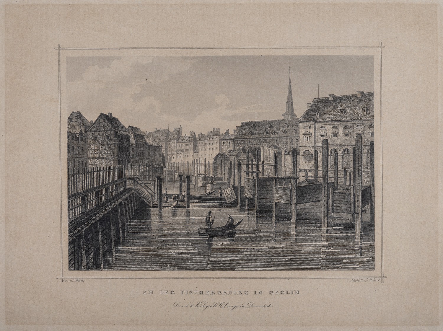 Gustav Georg Lange (Verlag), Berlin-Mitte: Fischerbrücke von Südosten