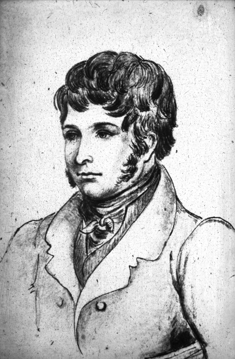 Okänd,, Drawing by Amalia von Helvig, Erik Gustaf Geijer, Uppsala