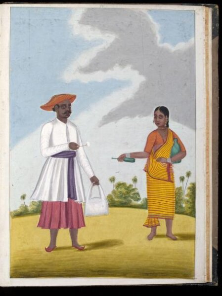 Unknown, A perfume-seller and his wife