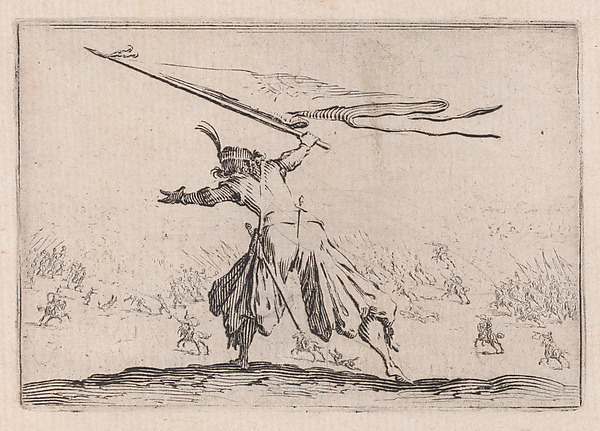 Jacques Callot, Le Porte-Étendard (The Standard Bearer), from "Les Caprices" Series B, The Nancy Set