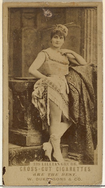 W. Duke, Sons & Co., Card Number 339, Lillian Grubb, from the Actors and Actresses series (N145-3) issued by Duke Sons & Co. to promote Cross Cut Cigarettes