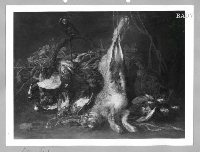 Jan Fyt, Stillleben mit Hase, Geflügel, Katze und Äffchen