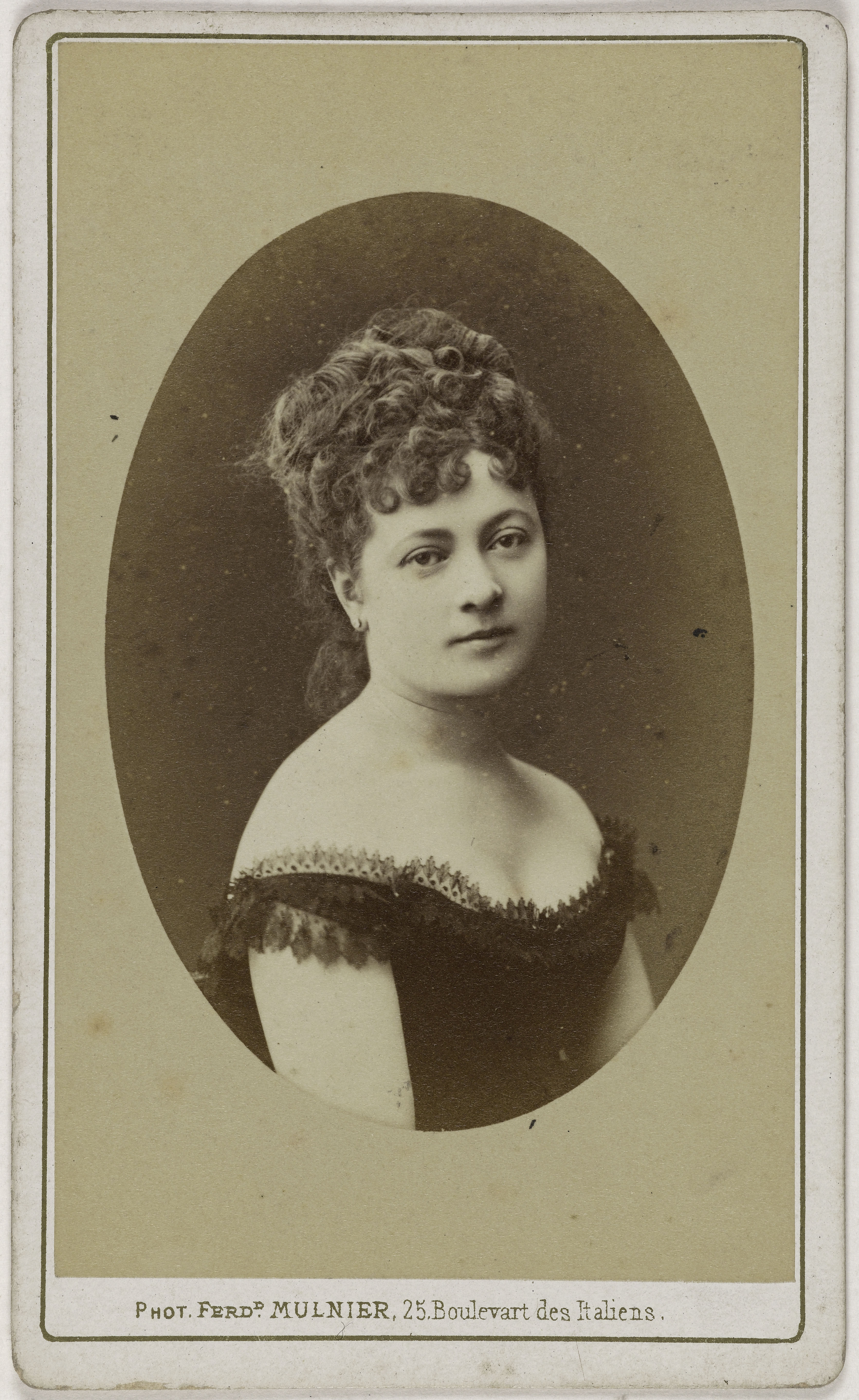 Ferdinand Mulnier, Portrait d'Elise Damain (actrice aux théâtres du Palais Royal, de l'Ambigü et du Vaudeville)