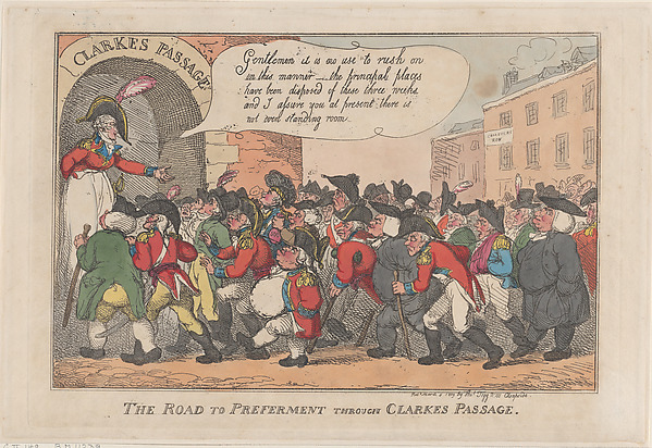 Thomas Rowlandson, The Road to Preferment Through Clarke's Passage
