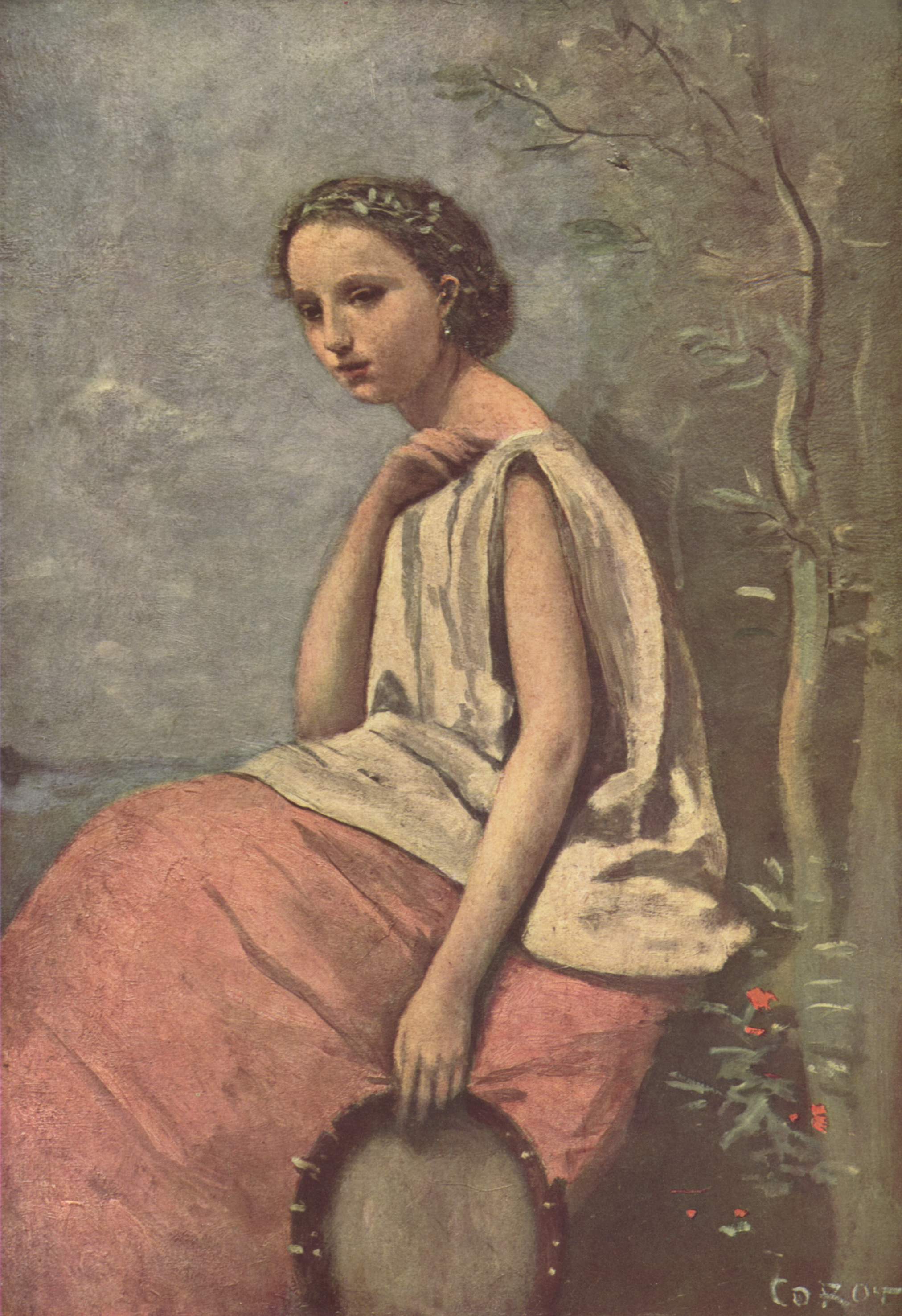 Jean-Baptiste Camille Corot, Zingara au tambour de basque