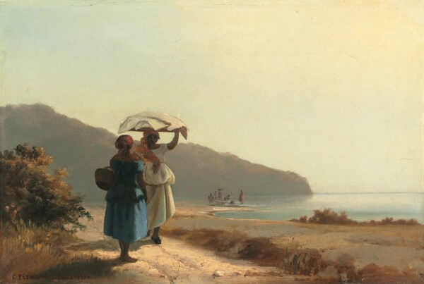 Camille Pissarro, Two Women Chatting by the Sea, St. Thomas