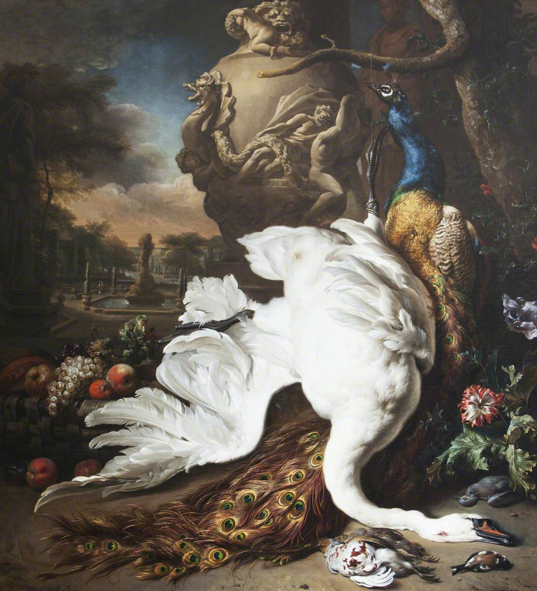 Jan Weenix, A Dead Swan and Peacock
