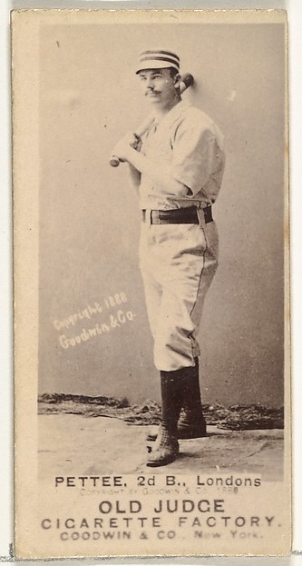 Goodwin & Company, Patrick E. "Pat" Pettee, 2nd Base, London Tecumsehs, from the Old Judge series (N172) for Old Judge Cigarettes