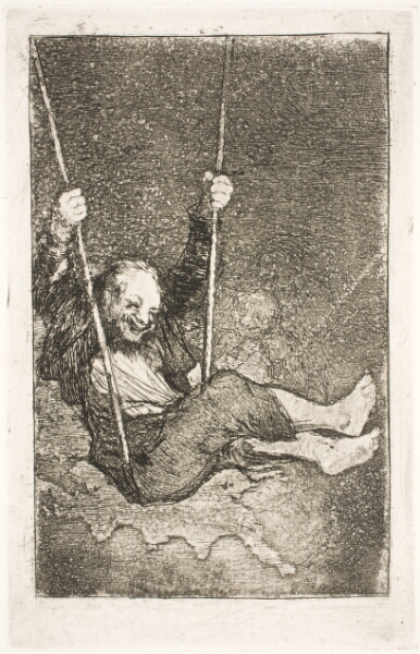 Francisco de Goya, Troldmand i en gynge (Viejo columpiándose)