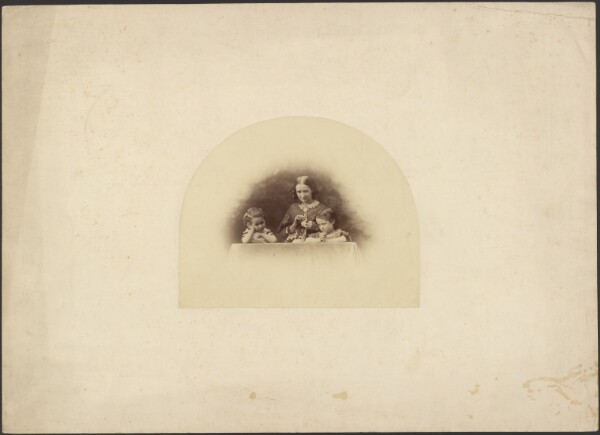 Unknown, [Woman and two children]
