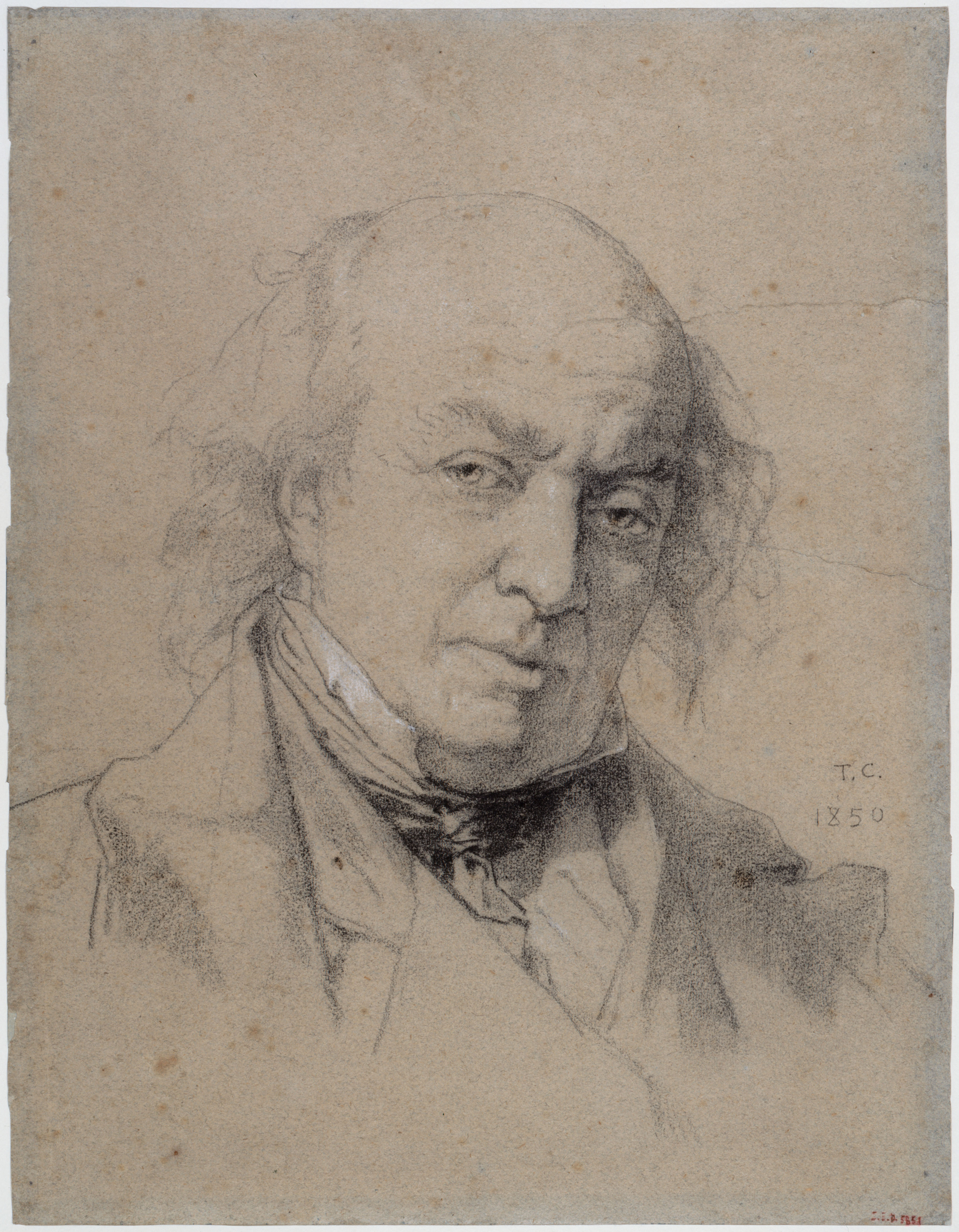 Thomas Couture, Portrait de Béranger Pierre-Jean (1780-1857) à 70 ans