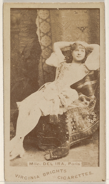 Allen & Ginter, Mlle. Del Ira, Paris, from the Actors and Actresses series (N45, Type 1) for Virginia Brights Cigarettes