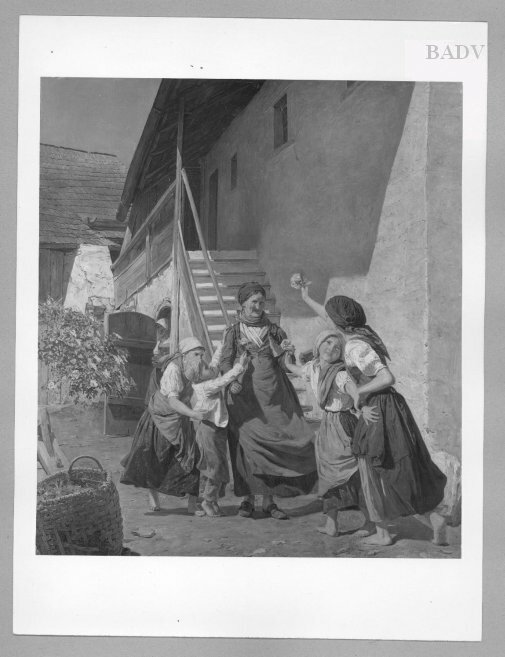 Ferdinand Georg Waldmüller, "Welcome of the grandmother"