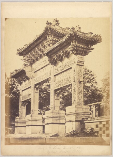 Felice Beato, Arch in the Lama Temple, near Pekin, October, 1860