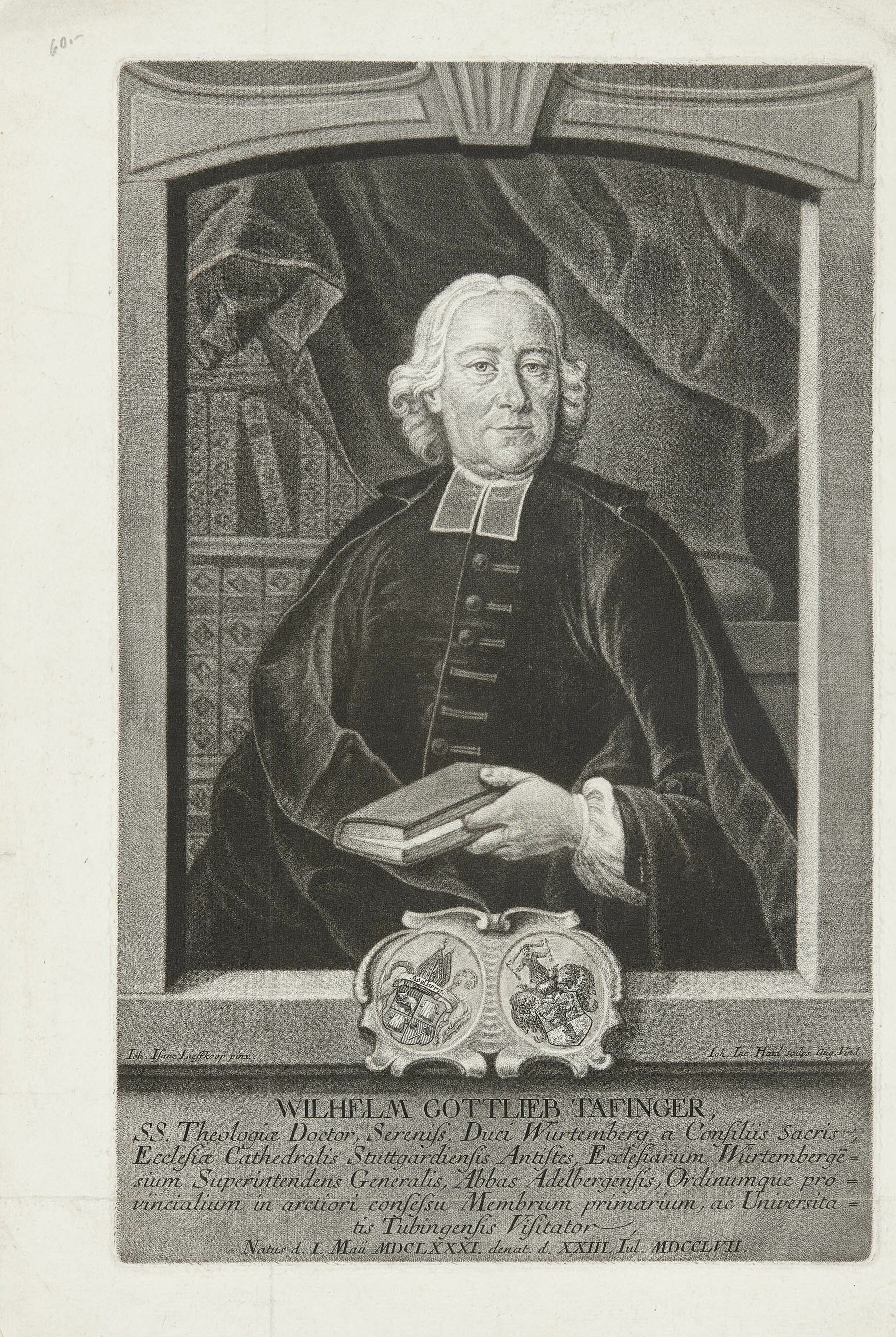 Johann Jacob Haid, Bildnis Wilhelm Gottlieb Tafinger