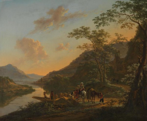 Jan Both, Italiaans landschap met overzetveer