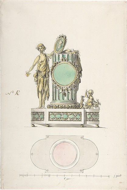 Anonymous, French, 18th century, Design for a Clock