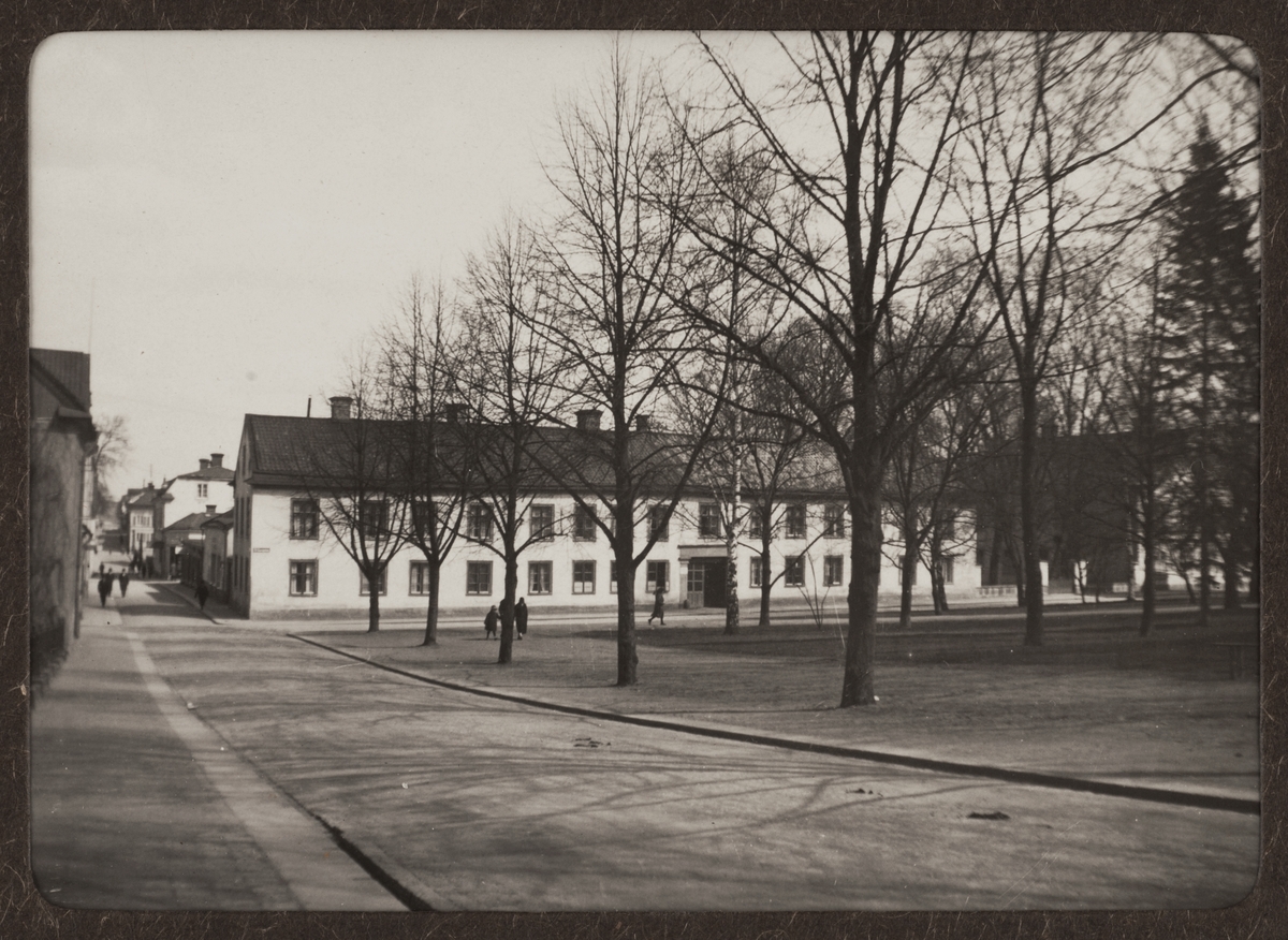 August Fredrik Schagerström, “Upsala. The Iron Bridge Street and St Larsgatan,” present St Olofsgatan at the University Park, Uppsala 1925