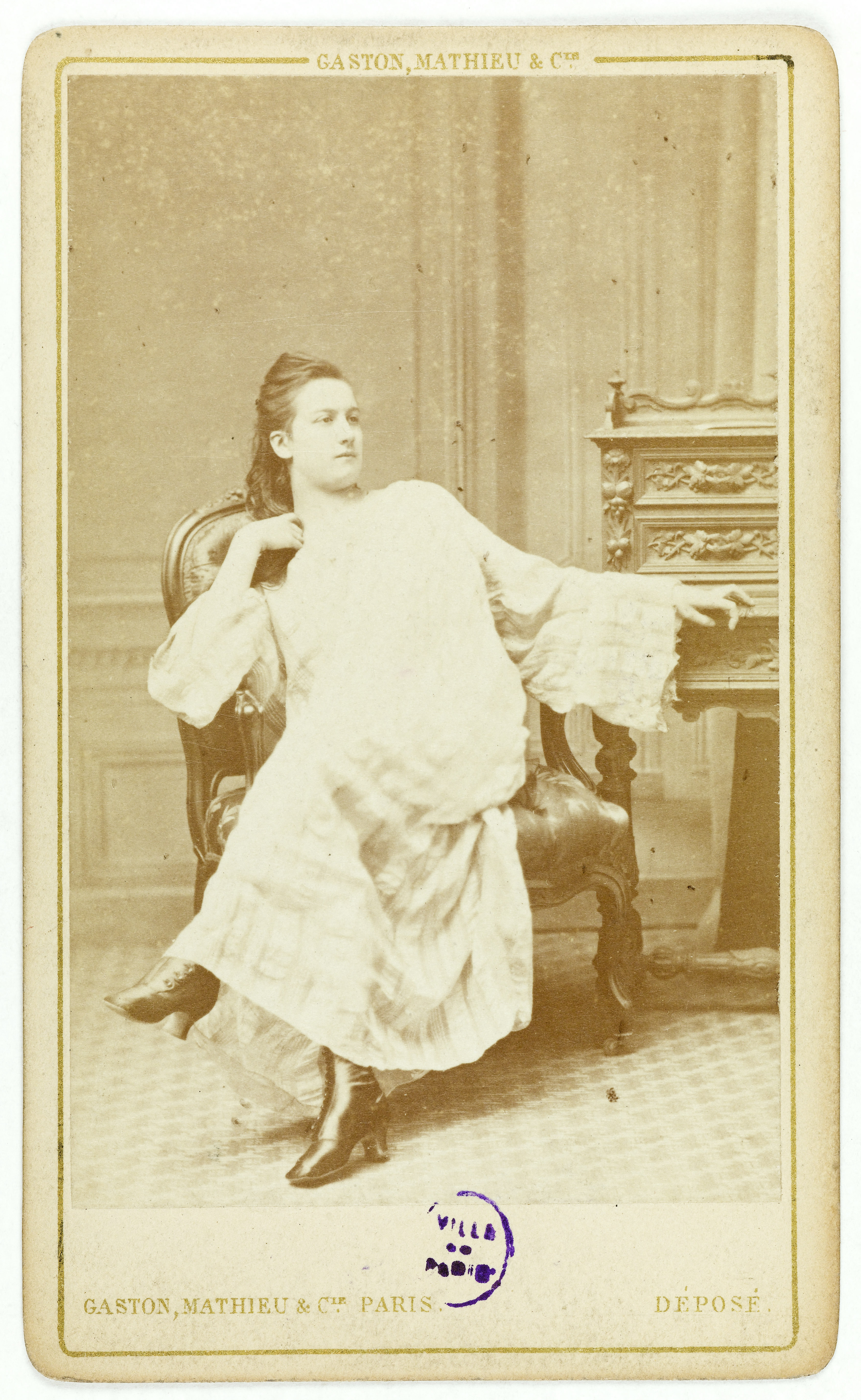 Mathieu & Cie Gaston, Portrait de Rose Thé, (18-1912), (danseuse, actrice)