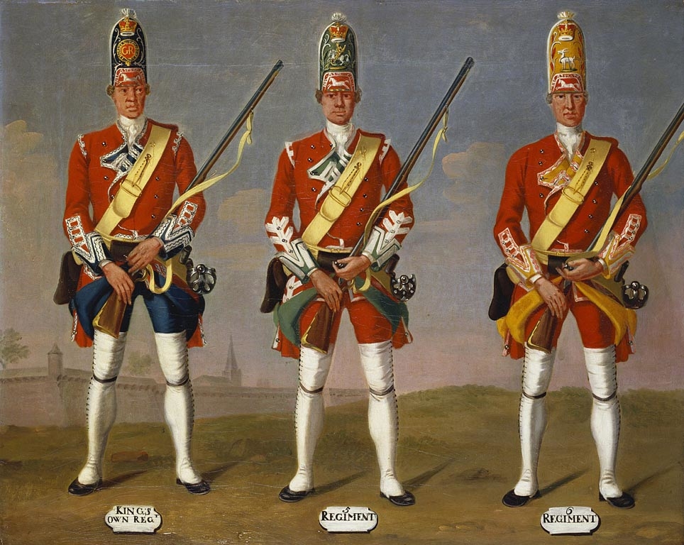 David Morier, Grenadiers, 4th King's Own, 5th and 6th Regiments of Foot, 1751