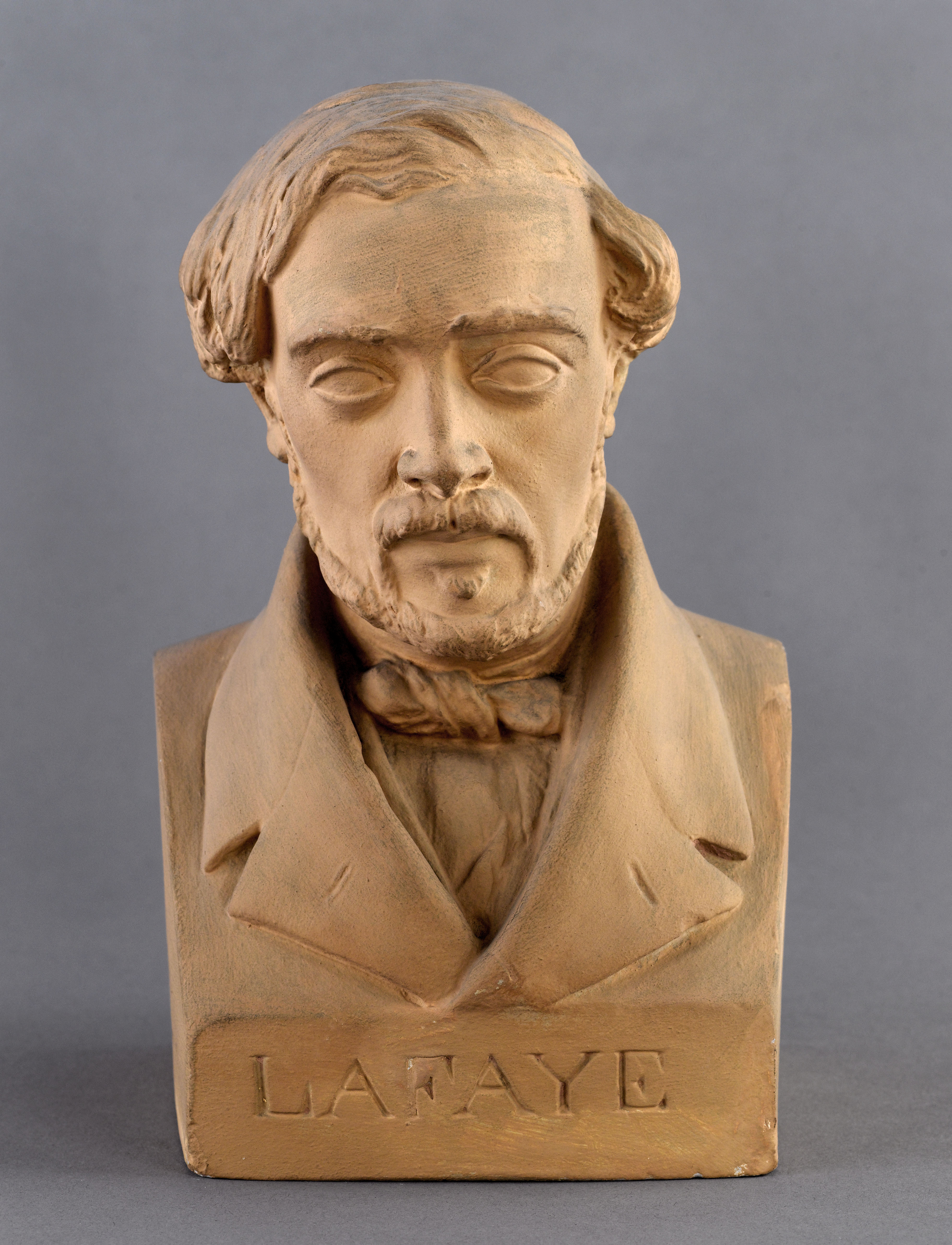 Jean Pierre Dantan, Portrait sérieux du peintre-verrier, Prosper Lafaye (1806-1891)